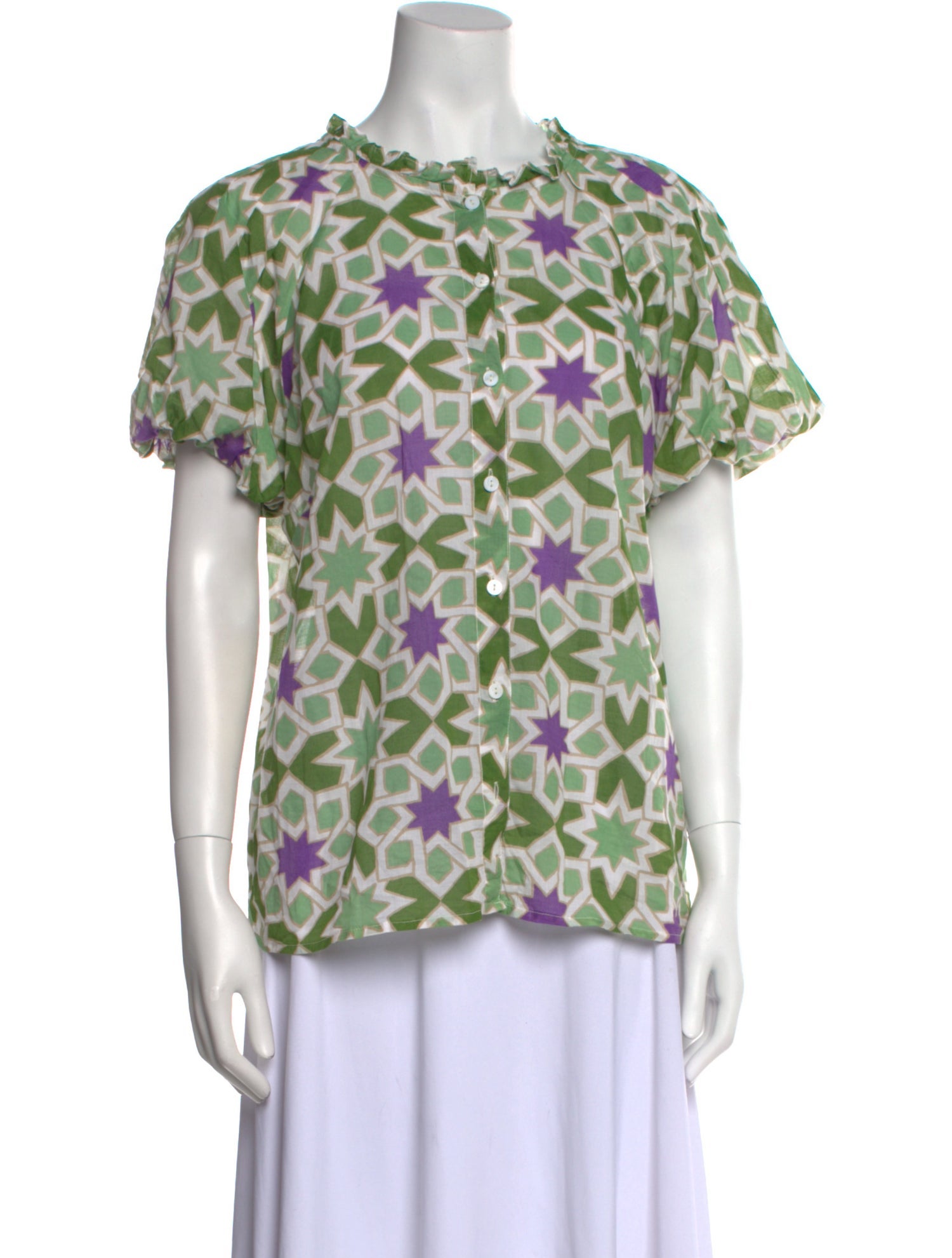 Banjanan Printed Crew Neck Blouse