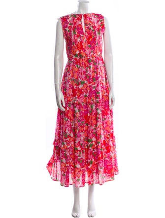 Banjanan Floral Print Long Dress