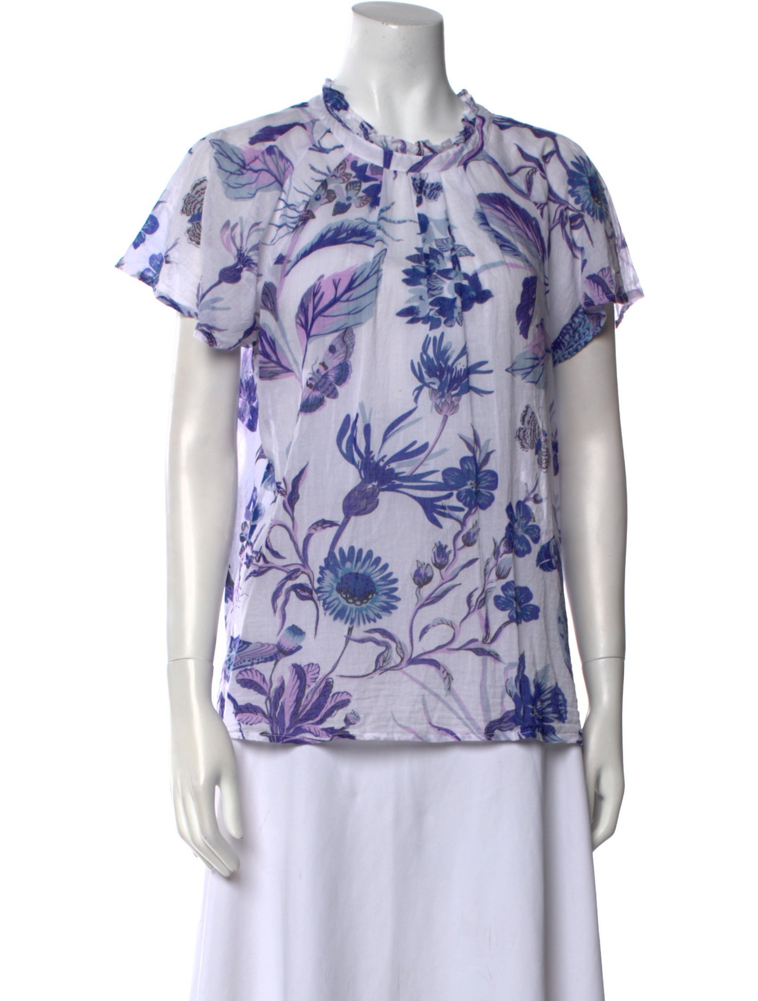 Banjanan Floral Print Crew Neck Blouse