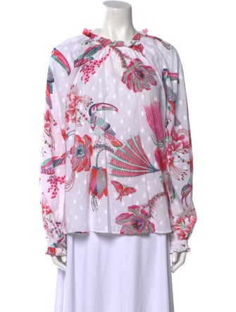 Banjanan Floral Print Crew Neck Blouse w/ Tags