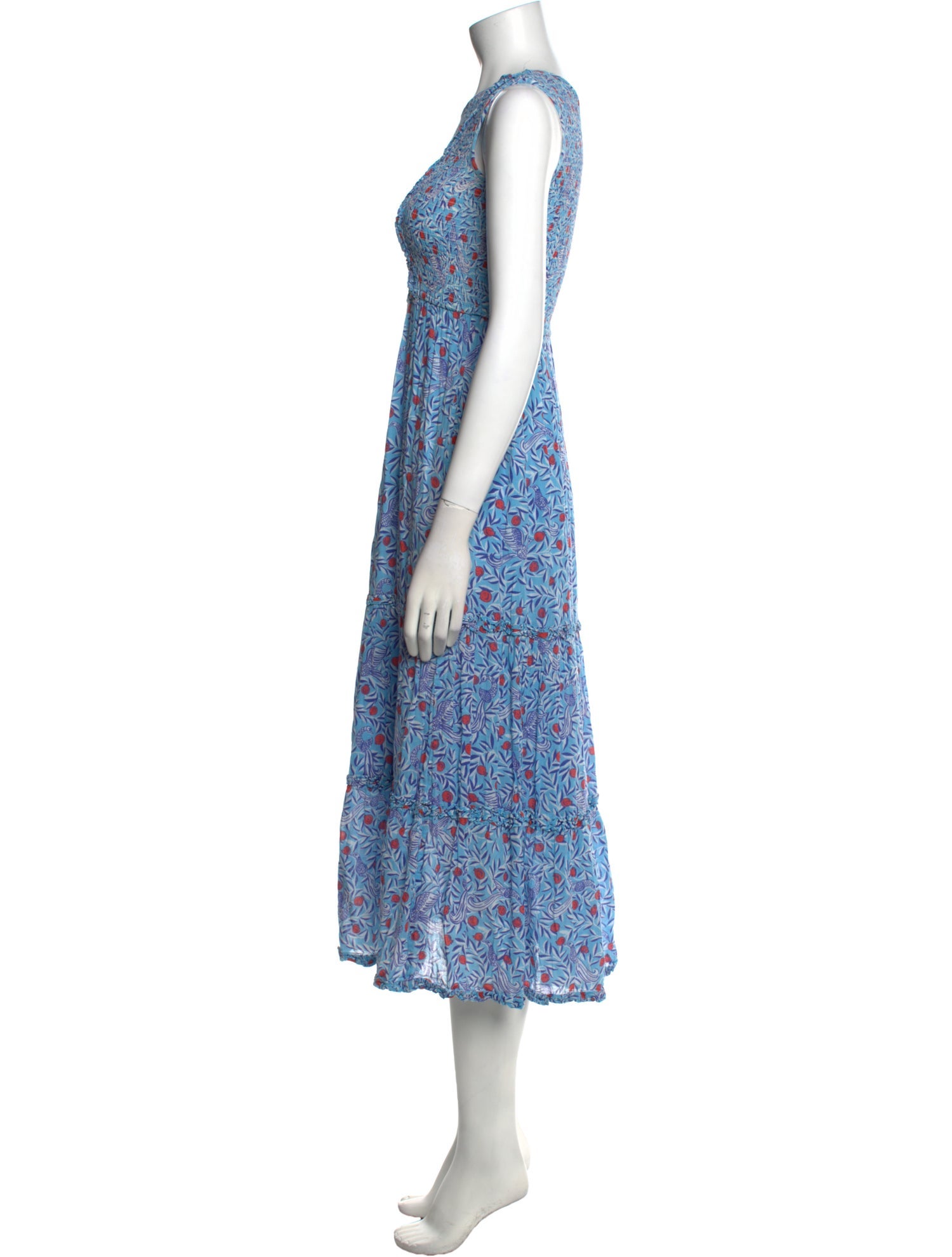 Banjanan Floral Print Midi Length Dress