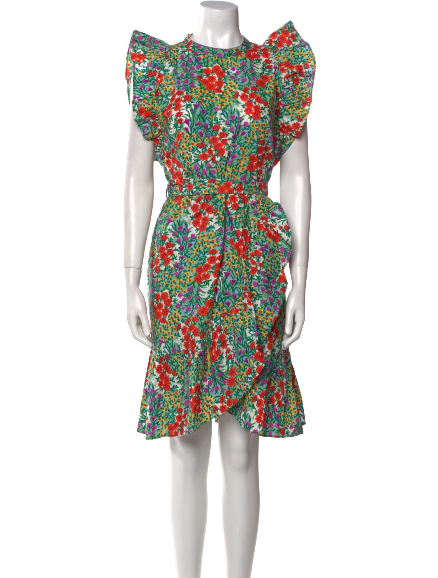 Banjanan Floral Print Knee-Length Dress