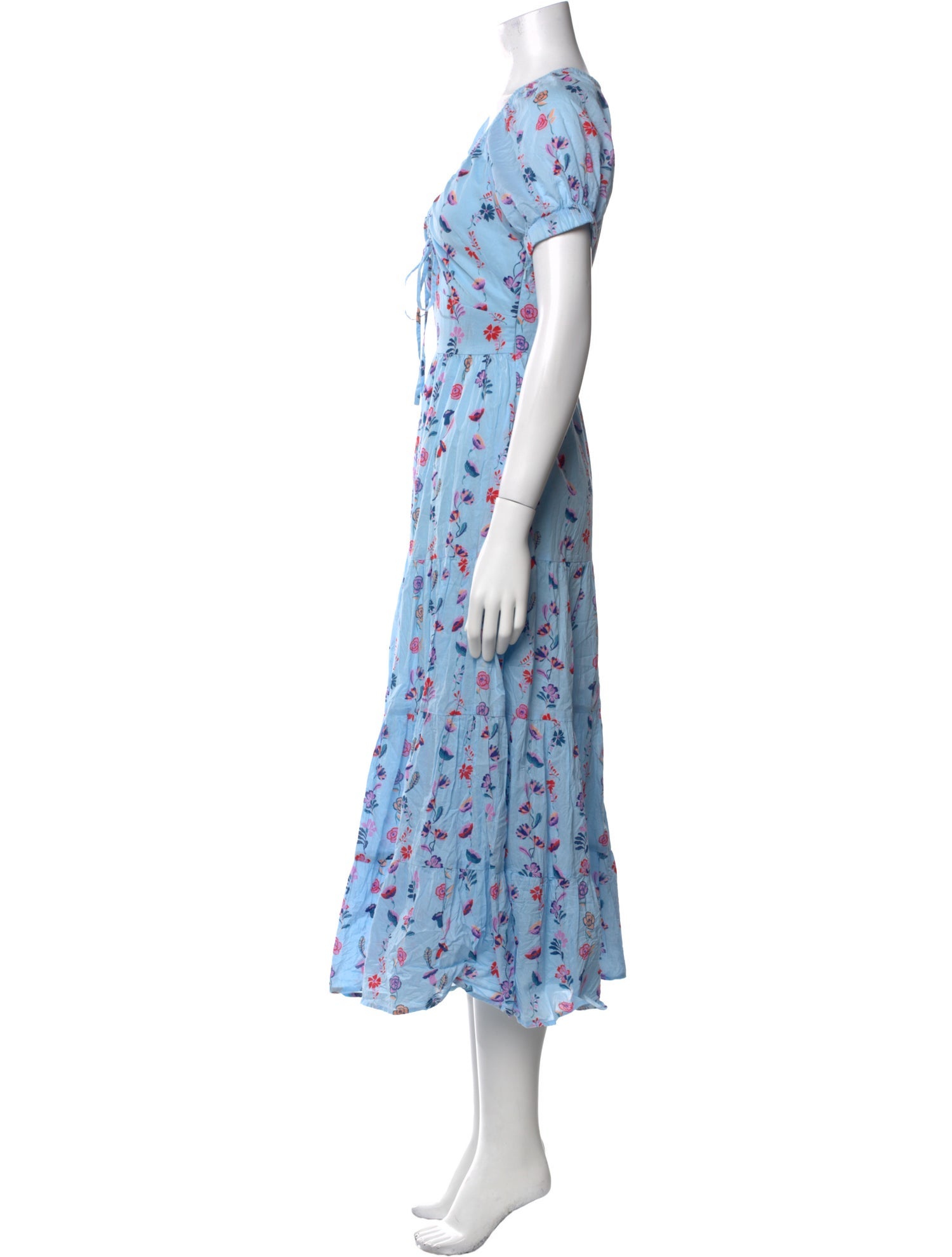 Banjanan Floral Print Midi Length Dress