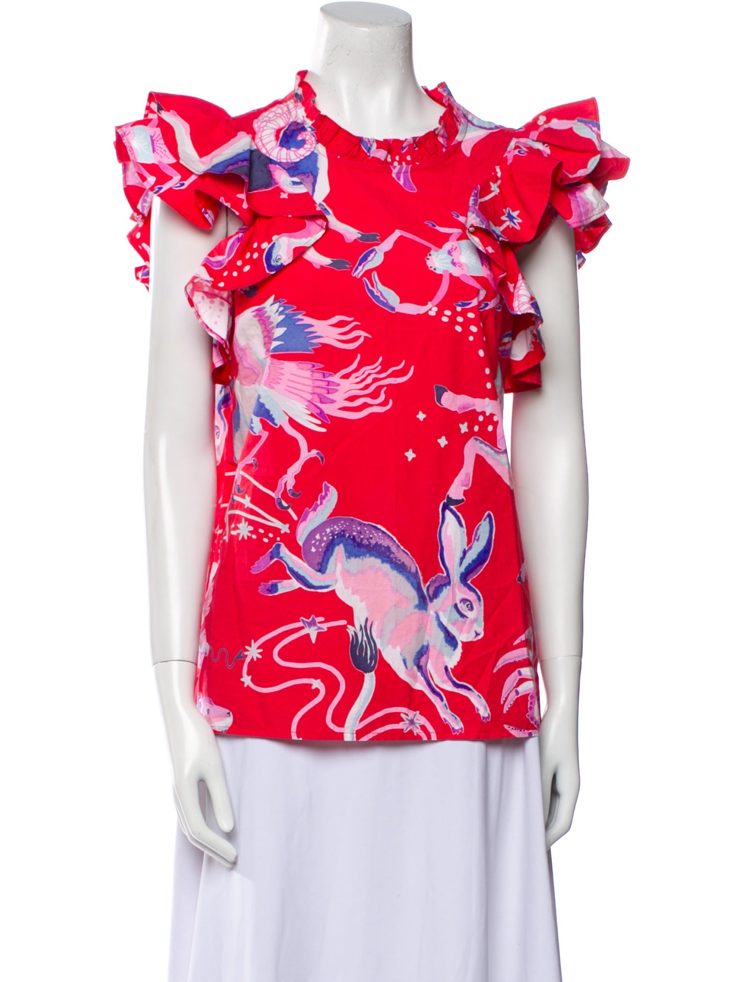 Banjanan Printed Crew Neck Blouse