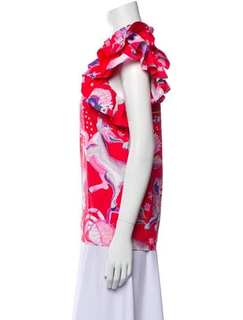 Banjanan Printed Crew Neck Blouse