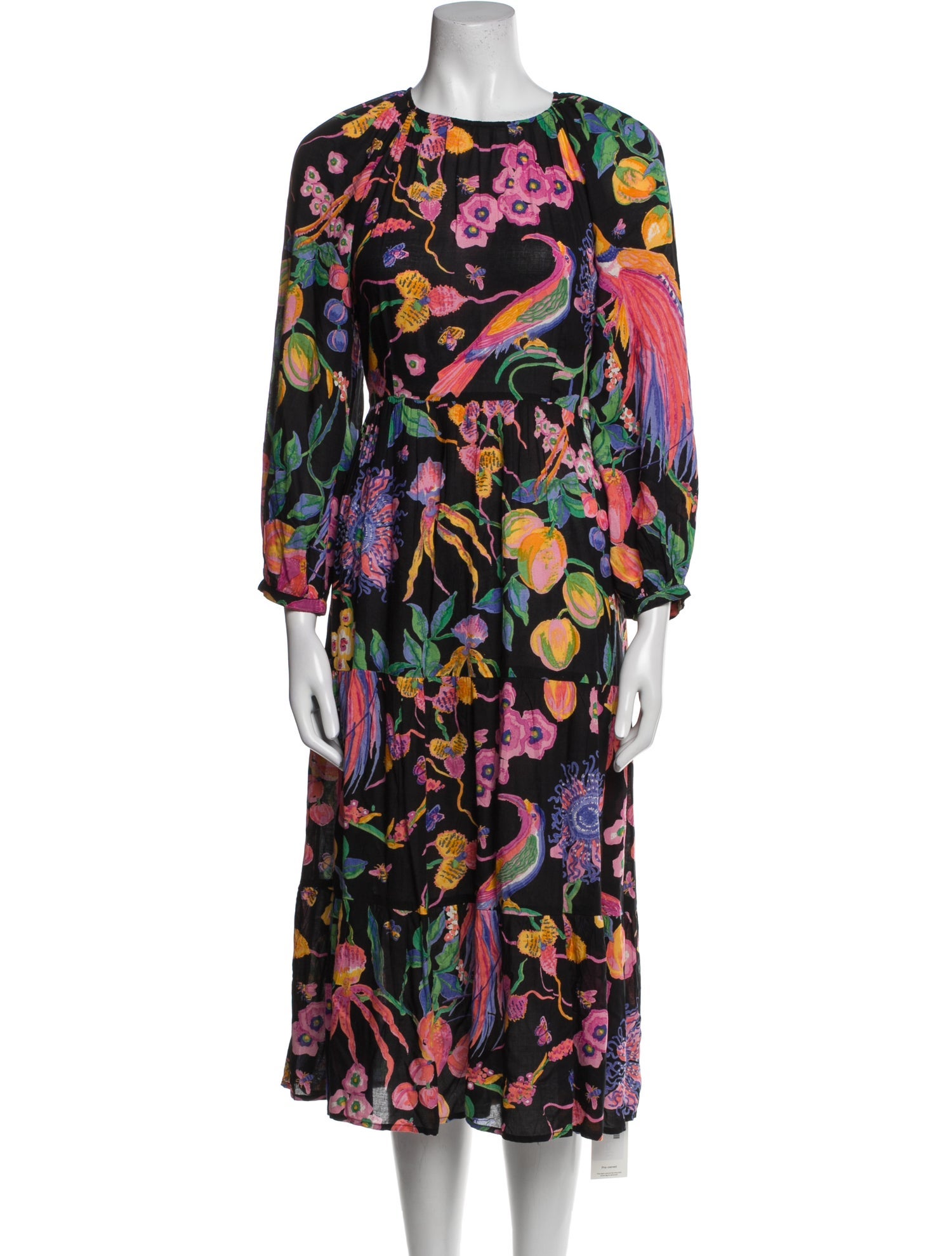 Banjanan Floral Print Midi Length Dress