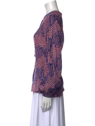 Banjanan Printed V-Neck Blouse