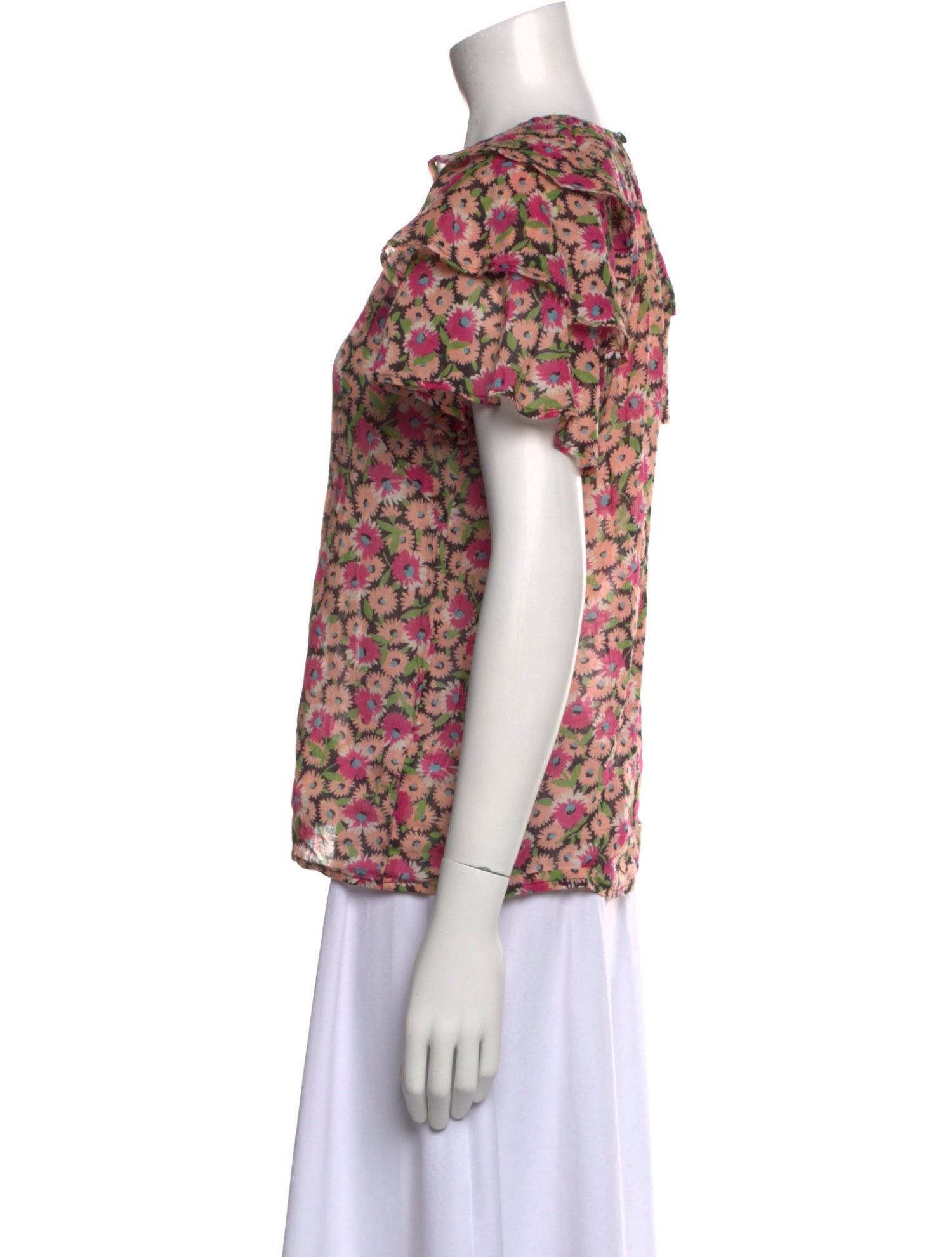 Banjanan Floral Print Crew Neck Blouse