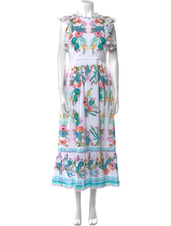 Banjanan Floral Print Long Dress