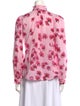 Banjanan Floral Print Mock Neck Blouse