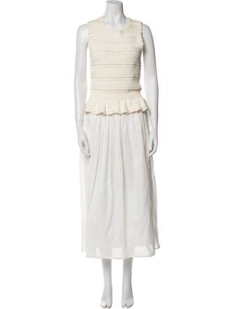 Banjanan Crew Neck Long Dress