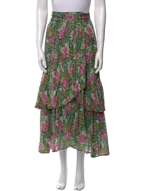 Banjanan Floral Print Midi Length Skirt
