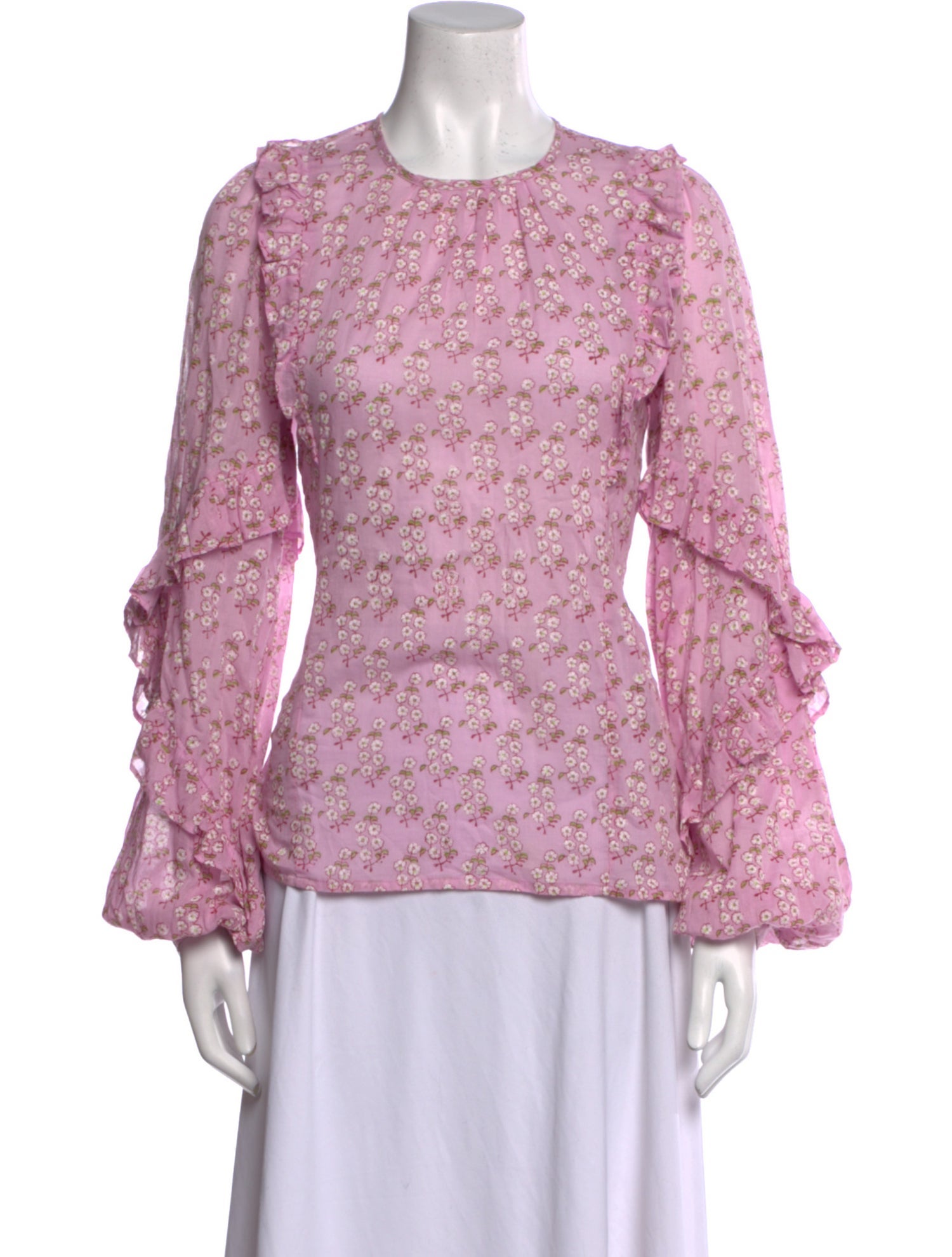 Banjanan Floral Print Crew Neck Blouse