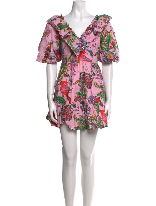 Banjanan Floral Print Mini Dress