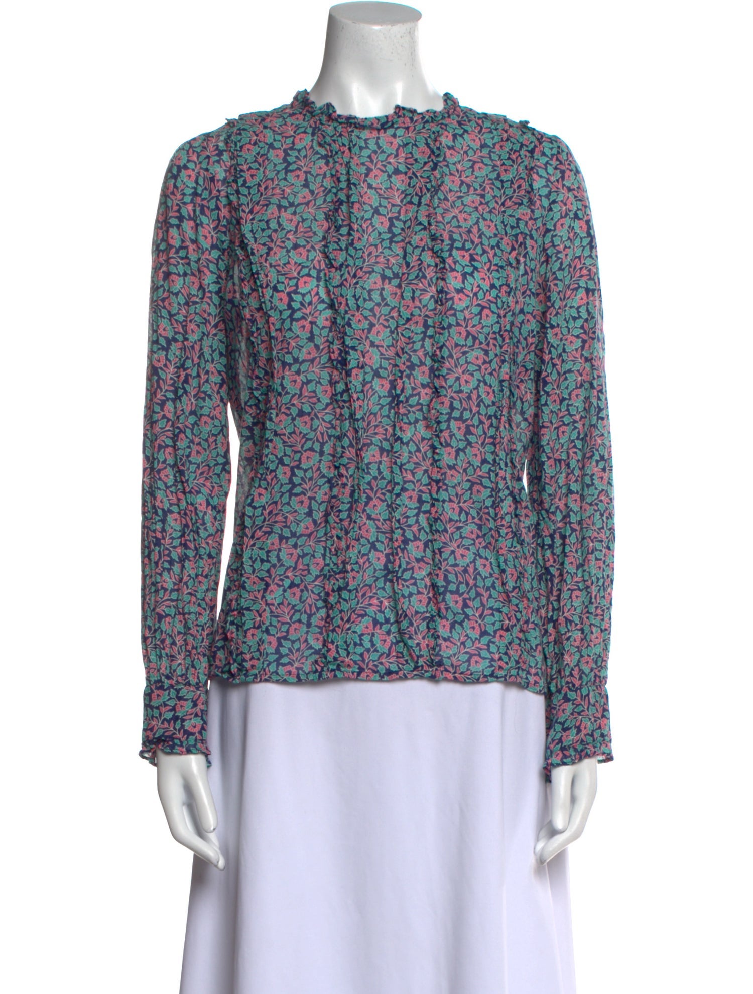 Banjanan Floral Print Crew Neck Blouse