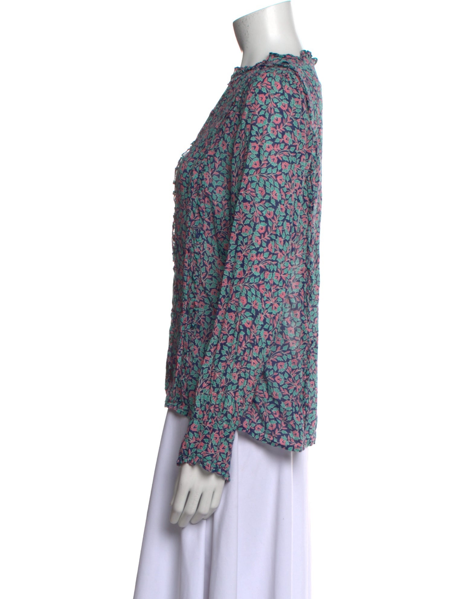 Banjanan Floral Print Crew Neck Blouse