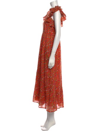 Banjanan Floral Print Long Dress