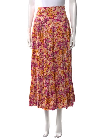 Banjanan Floral Print Midi Length Skirt