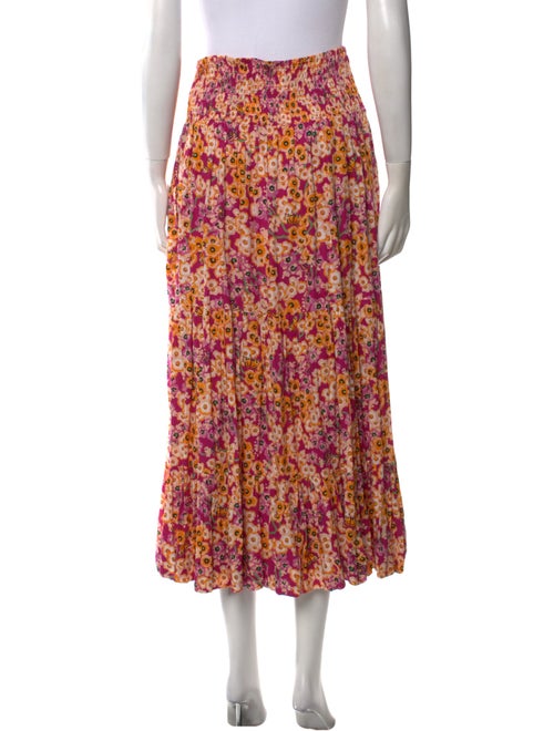 Banjanan Floral Print Midi Length Skirt