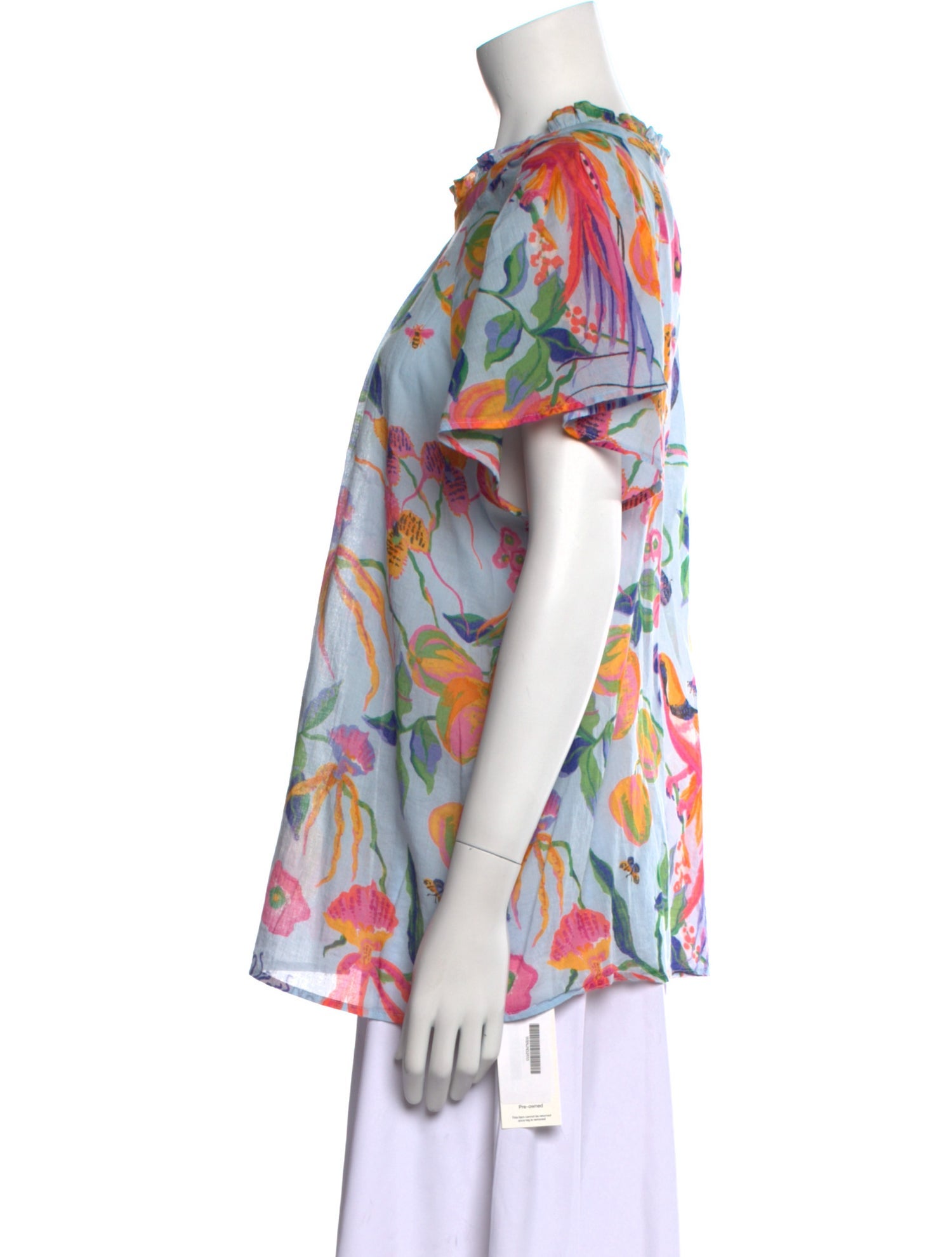 Banjanan Floral Print Crew Neck Blouse