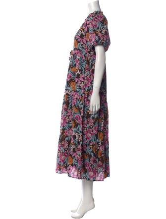 Banjanan Floral Print Long Dress
