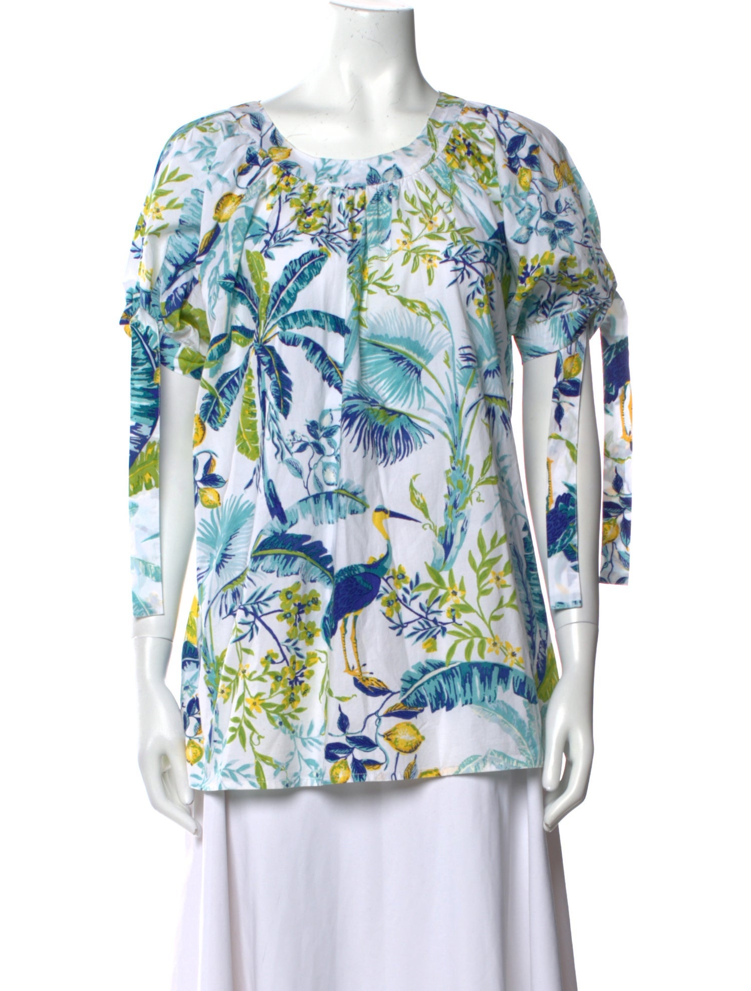 Banjanan Printed Scoop Neck Blouse