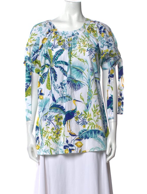 Banjanan Printed Scoop Neck Blouse
