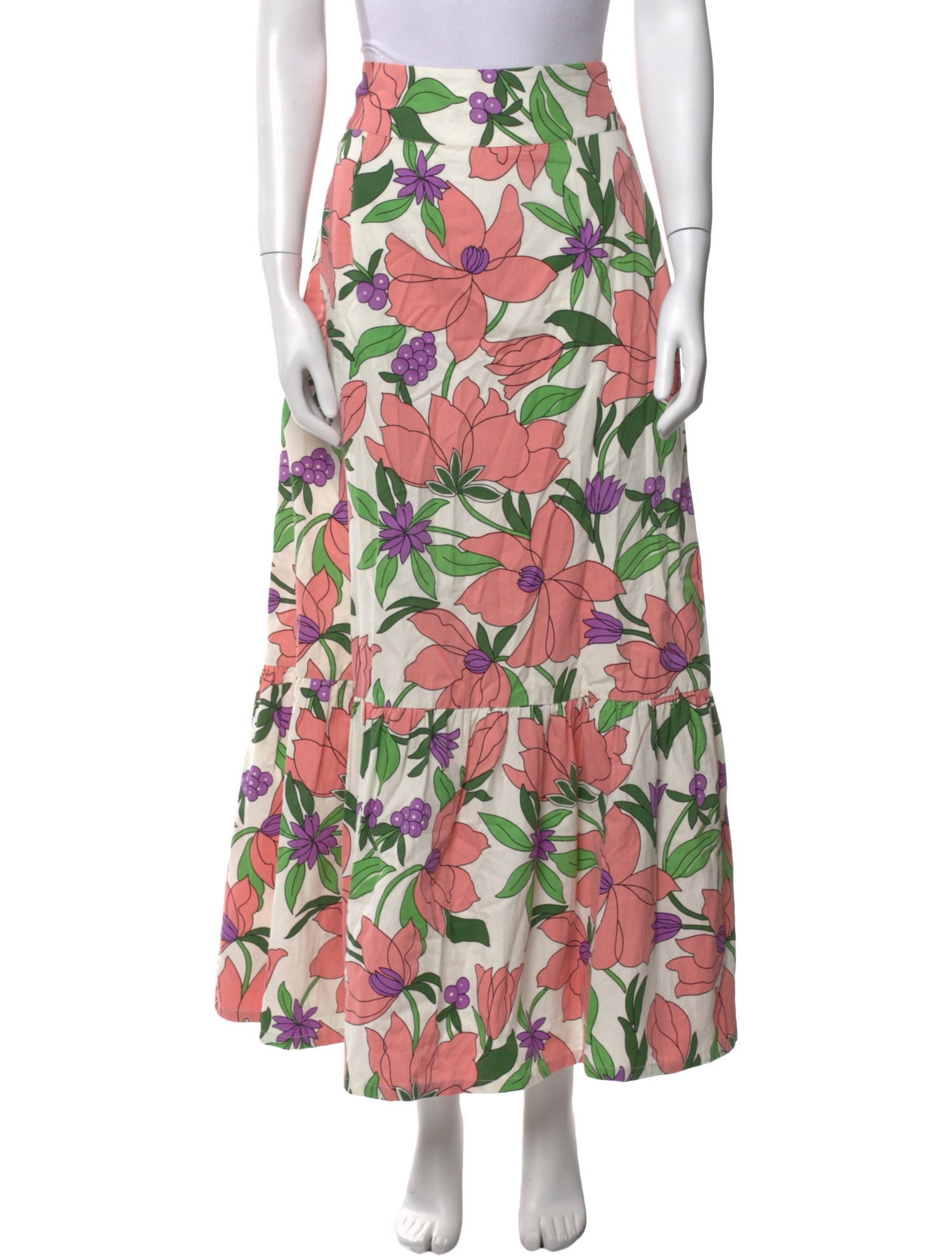 Banjanan Floral Print Long Skirt