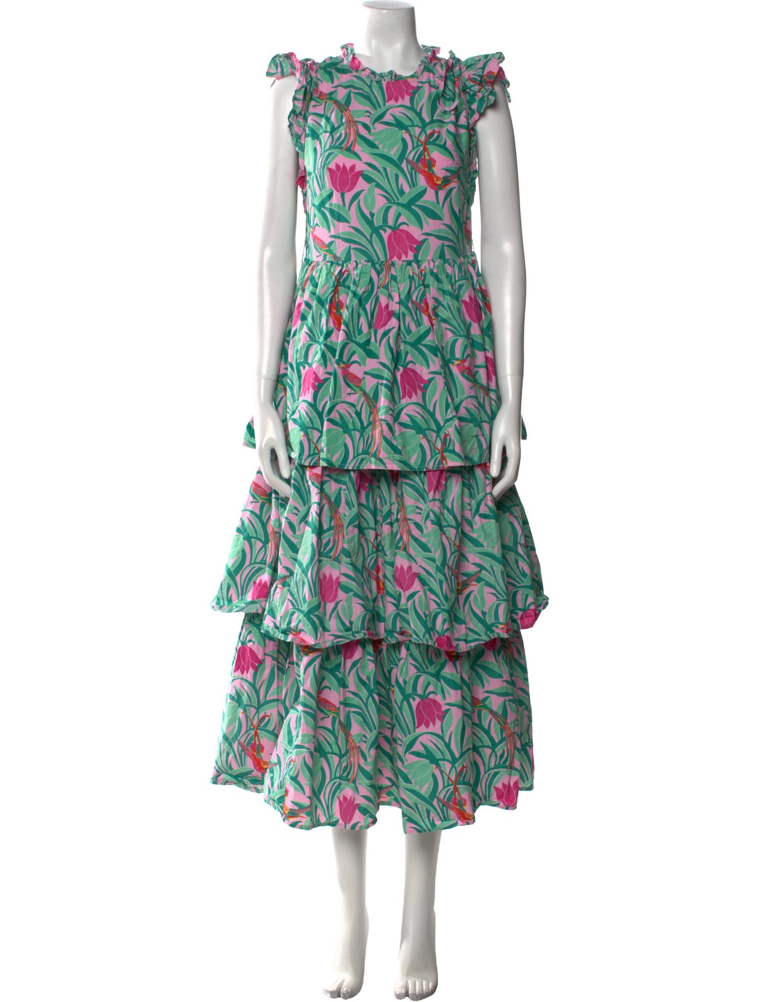 Banjanan Floral Print Long Dress