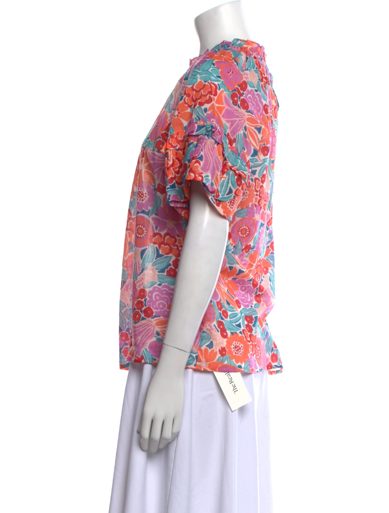 Banjanan Floral Print Crew Neck Blouse