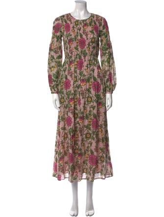 Banjanan Floral Print Long Dress