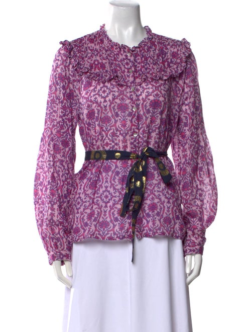 Banjanan Floral Print Crew Neck Blouse