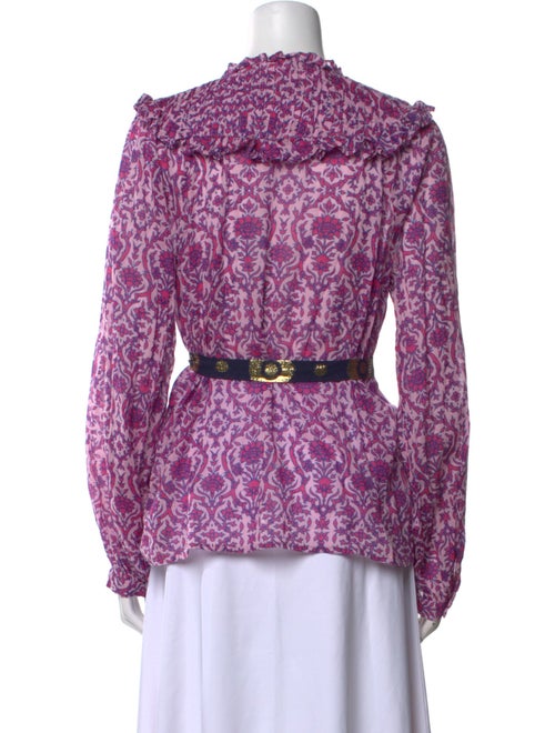 Banjanan Floral Print Crew Neck Blouse