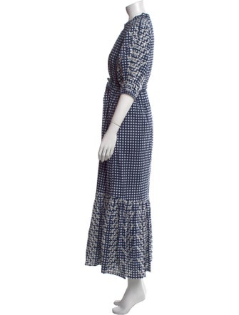 Banjanan Plaid Print Long Dress
