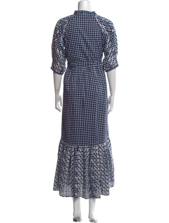 Banjanan Plaid Print Long Dress