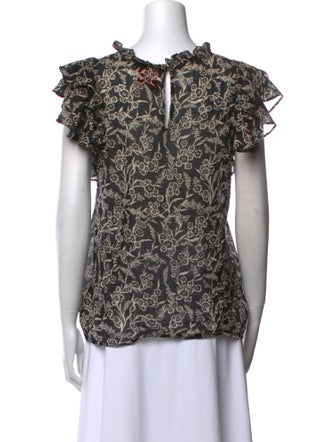 Banjanan Printed Cowl Neck Blouse