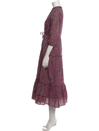 Banjanan Floral Print Long Dress