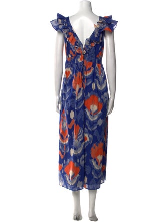 Banjanan Floral Print Long Dress