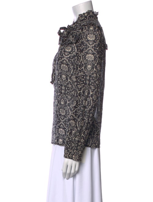 Banjanan Printed Mock Neck Blouse