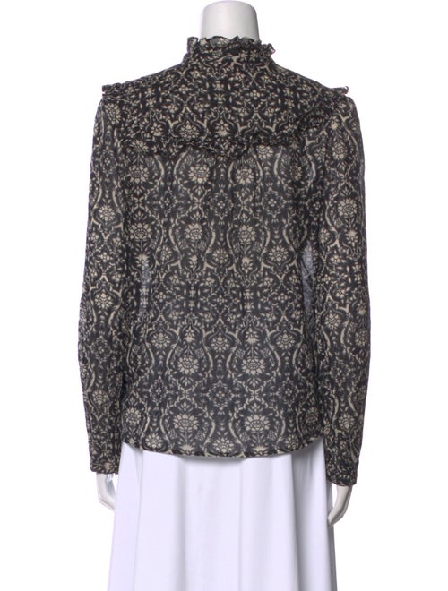 Banjanan Printed Mock Neck Blouse