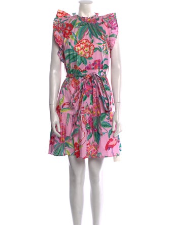 Banjanan Floral Print Mini Dress