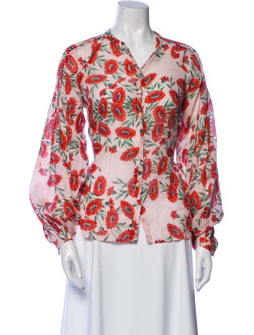 Banjanan Floral Print V-Neck Blouse