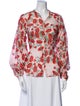 Banjanan Floral Print V-Neck Blouse
