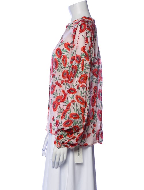 Banjanan Floral Print V-Neck Blouse