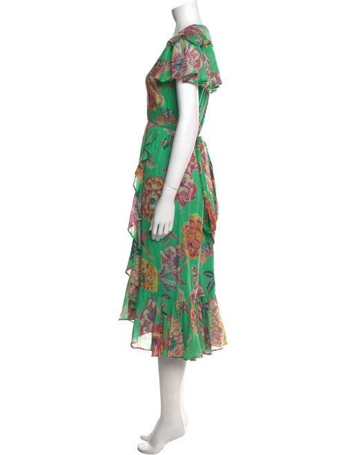 Banjanan Floral Print Midi Length Dress