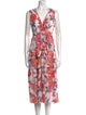 Banjanan Floral Print Midi Length Dress