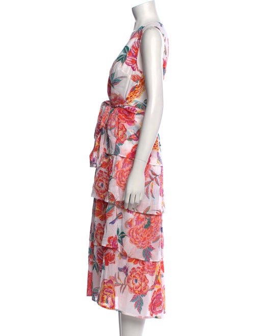 Banjanan Floral Print Midi Length Dress