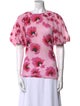 Banjanan Floral Print Scoop Neck T-Shirt