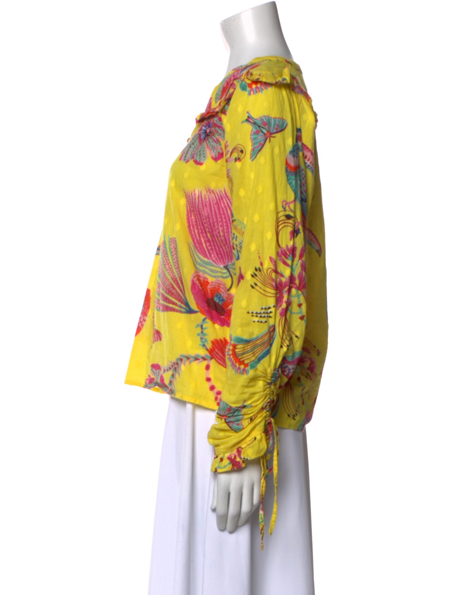 Banjanan Floral Print V-Neck Blouse