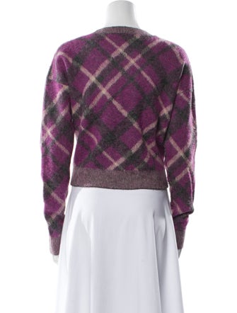 Banjanan Plaid Print Scoop Neck Sweater